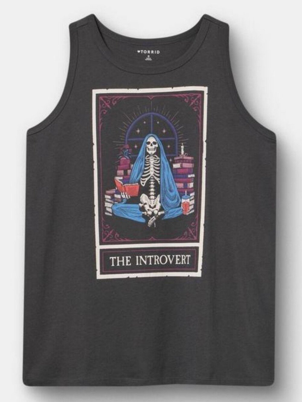 NWT Torrid 'The Introvert' Graphic Tank Size 0X L 12 Vintage Black 3722-CT